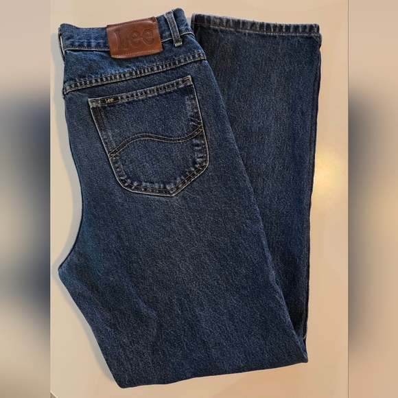 Lee Men's Relaxed Fit Blue Jeans Size 34 - Picture 7 of 8